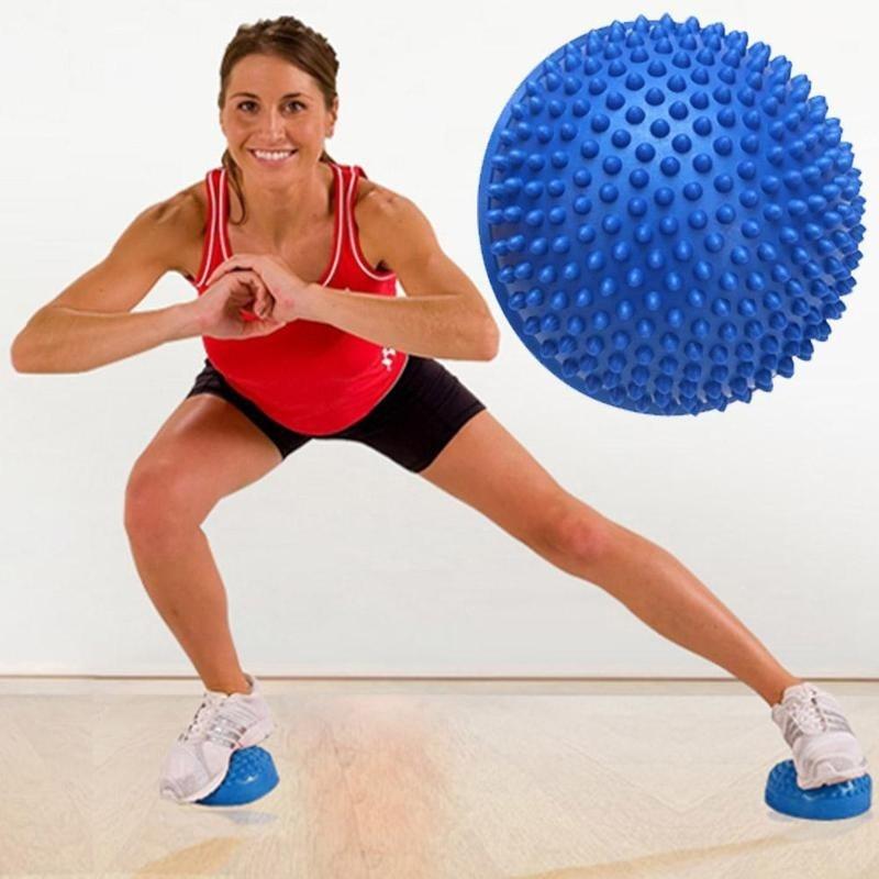 PVC Inflatable Half Yoga Balls Massage Point Fitball Exercises Trainer GYM Pilates Fitness