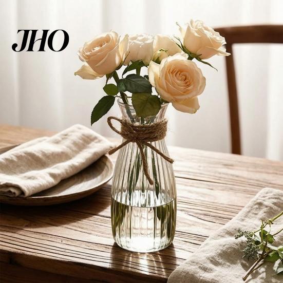 Durable Plastic Vase Clear Bud Vases, Modern Table Centerpiece Flower Vase, Simple Stylish Home Decor Transparent Decorative for Dining Wedding