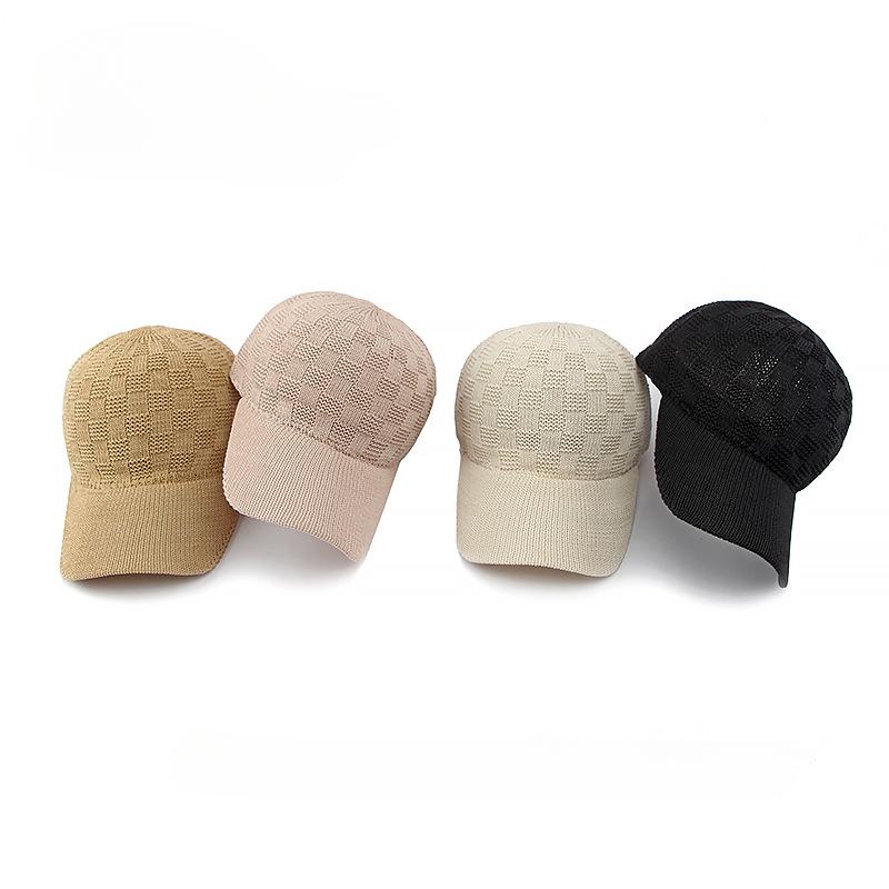 Hat Ladies Baseball Cap Personalized Knitted Mesh Cap Summer Sun Protection Sun Hat Vintage