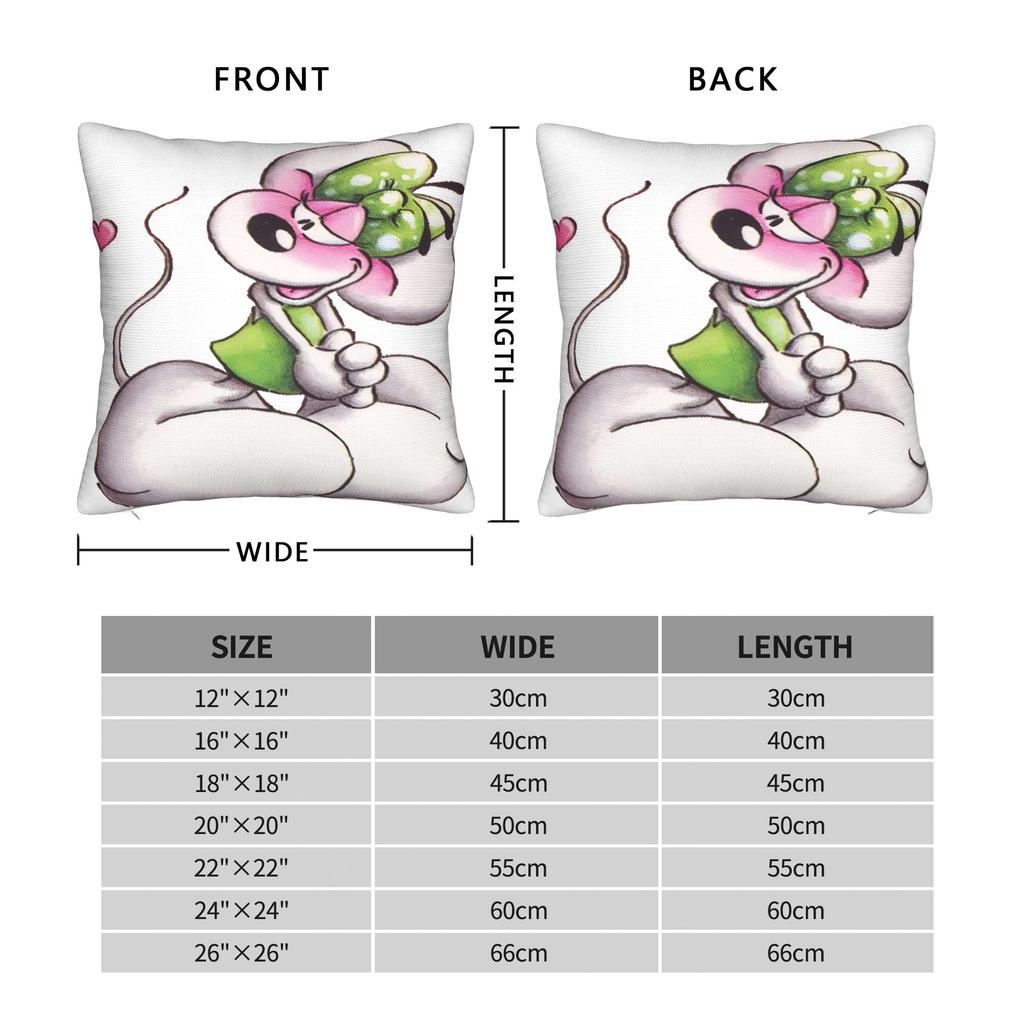 Pillow Case Cartoon Diddl Diddlina   Soft  Pillow Cover For Living Room Sofa Novelty Pillowcases