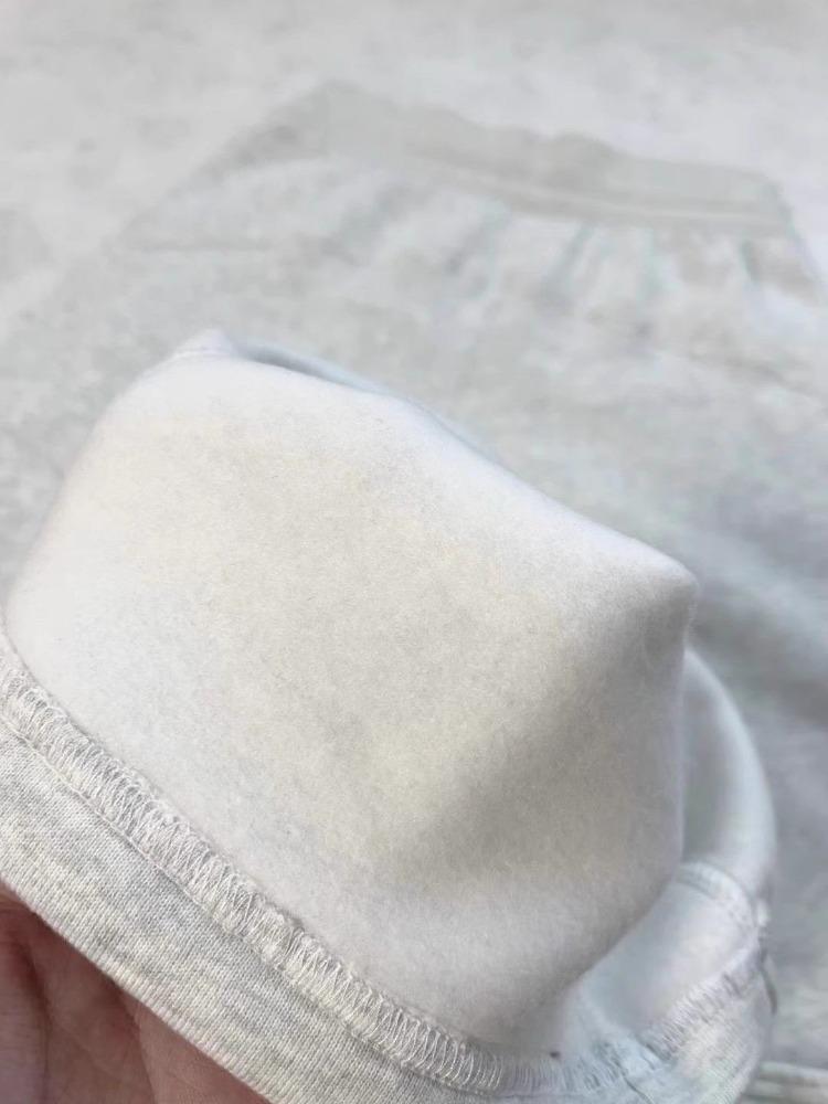 2025 Autumn Winter Women Chic Designer Cotton High Waisted Sweatpants Lady Versatile Casual Solid Wide Leg Straight Leg Trousers