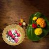 Handmade Brass Puja Thali with Floral Embossed Design | Bhog Plate for Pooja Mandir | Puja Essentials for Home Mandir – 4.41 Inch