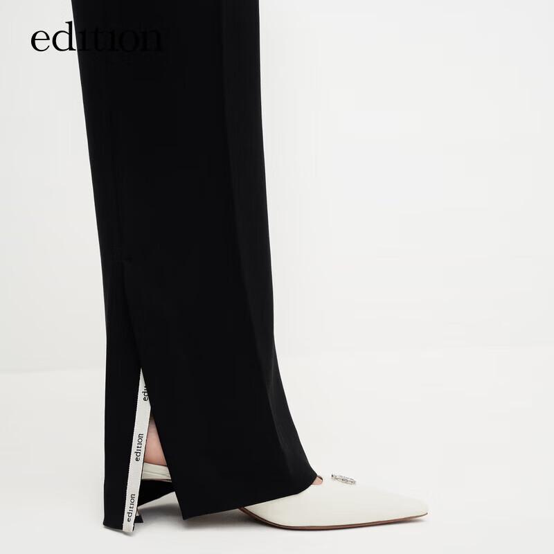 Edition Women's Slim-Fit High-Waist Flared Pants with Side Slits