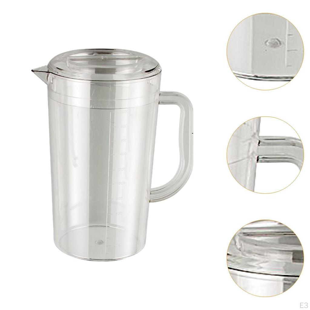 Buzdolabı Kullanımı İçin Kapaklı Soğuk İçecek Sürahisi, İdeal Buzlu Çay ve Limonata