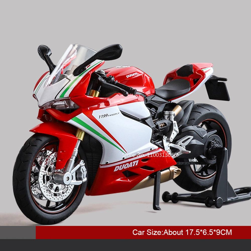 1:12 1199 Spring Breeze 250 SR Motorcycle Models Cars Alloy Diecast Toys Light Music Wheel Turned Motorcycles Vehicle Kids Gifts