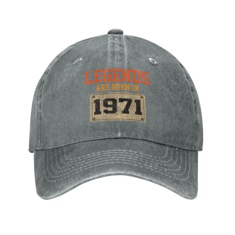 Custom Cotton Born In 1971 Birthday Legend Baseball Cap Men Women Breathable Dad Hat Streetwear