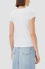 Guess Biały Damski T-Shirt Z Logo Z Cyrkoniami Triangle Rhinestones L