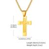 Cross Pendant Necklaces for Men Boys,Waterproof Stainless Steel Necklace,Christian Religious Faith Prayer Zircon Gift