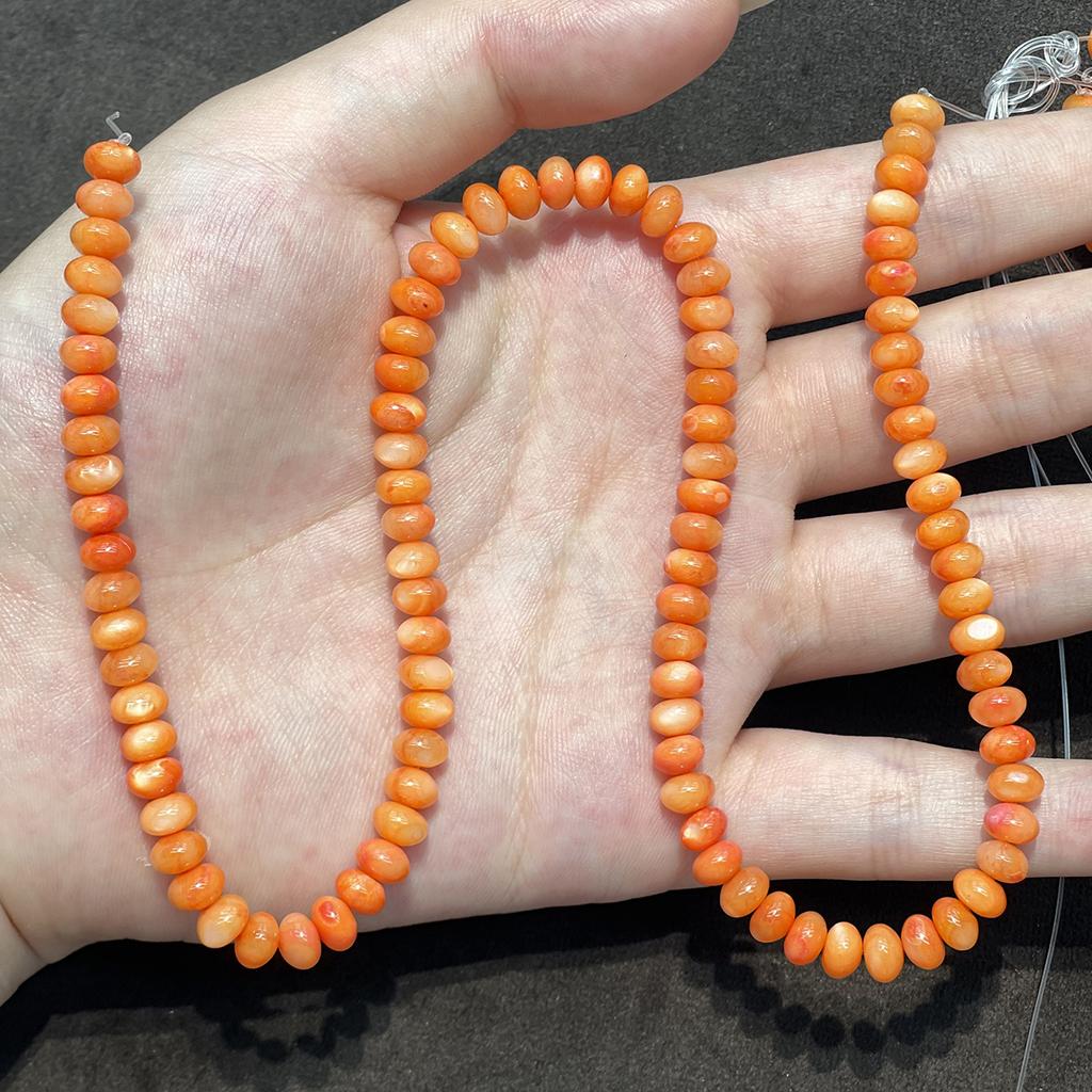 1 Strand Natural Freshwater Shell Abacus Beads 3×5mm 38cm Flat Spacer Loose Beads For DIY Bracelet Necklace Jewelry Making