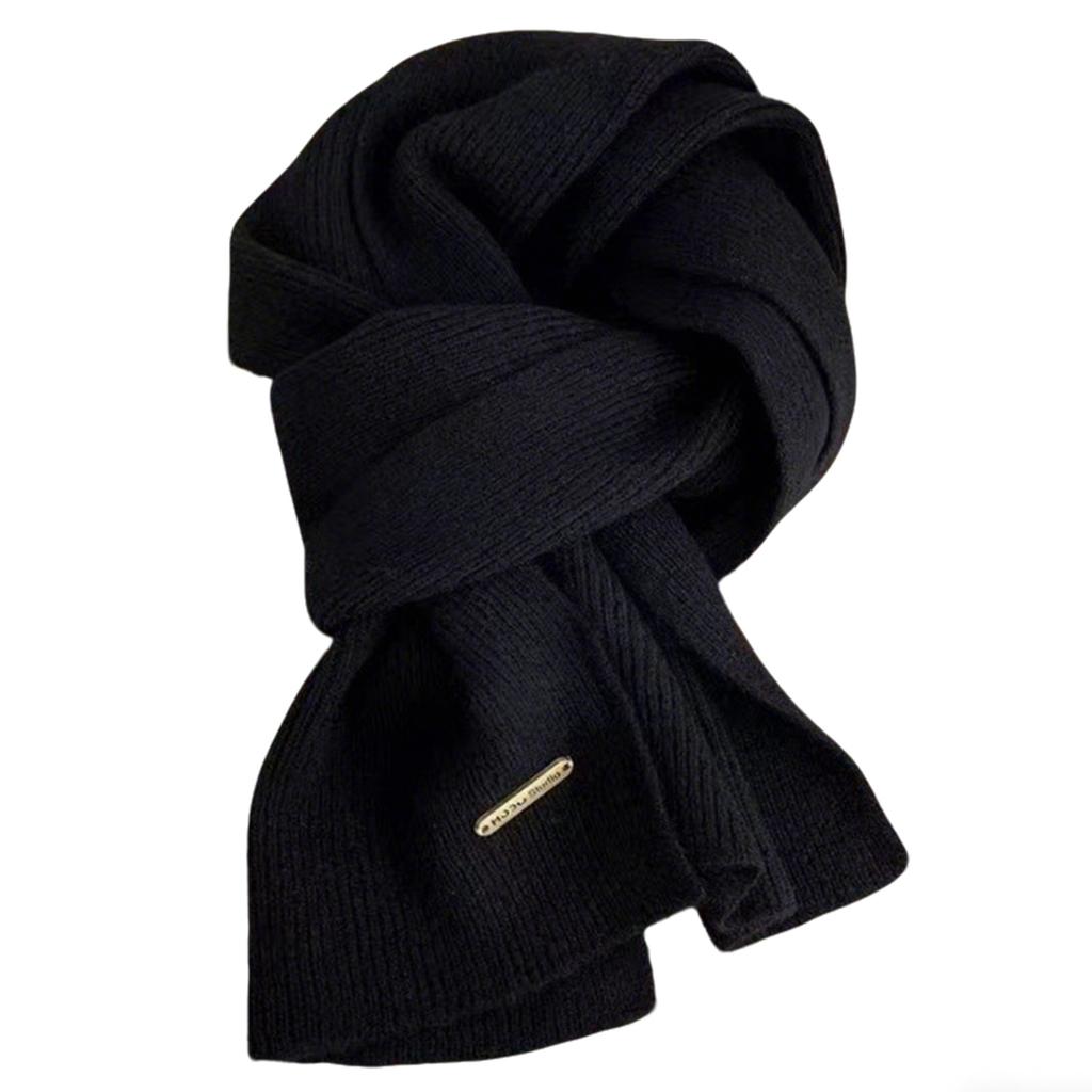 Winter Scarf Women,Solid-Color Wool Knitted Scarf,Soft Fall Winter Thick Warm Shawl,Versatile All Match Warm Shawl For Outdoor