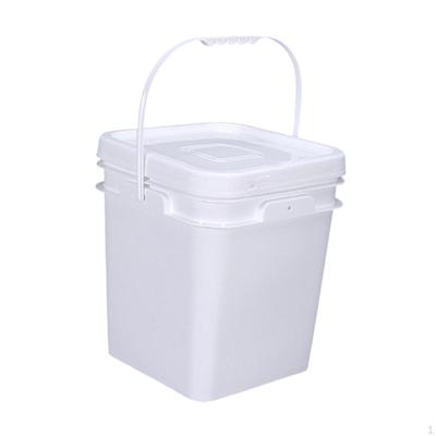 Square Bucket Paint Mixing with Lid Portable Heavy Duty Pail Food Storage Container for