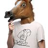 In Stock Halloween Horse Head Mask Headgear - Gangnam Style Dog Horse