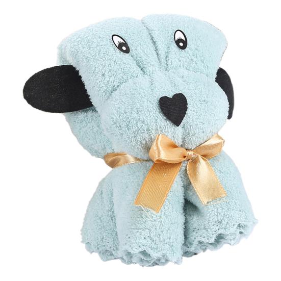 Hair Drying Towel Fluffy Reusable Puppy Shape Lovely Cartoon Coral Fleece Towel Wedding
