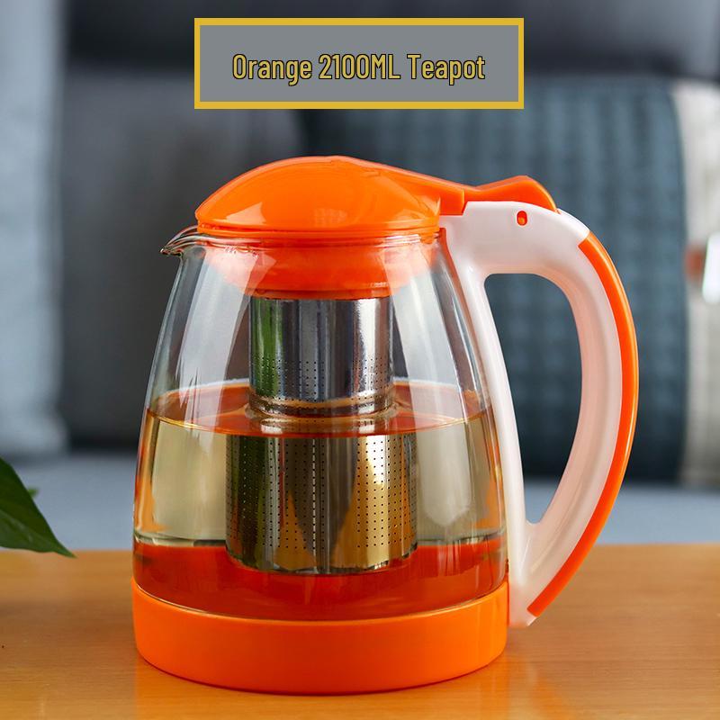 Large Heat-Resistant Glass Teapot with Filter for Flower Tea