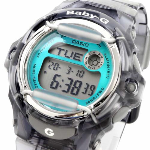 Casio BABY-G BG-169R-8B Women's Watch, Clear Gray x Turquoise, Overseas Model