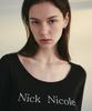 Nigaennikol Nicole Cutting Line Crop Tee_Black