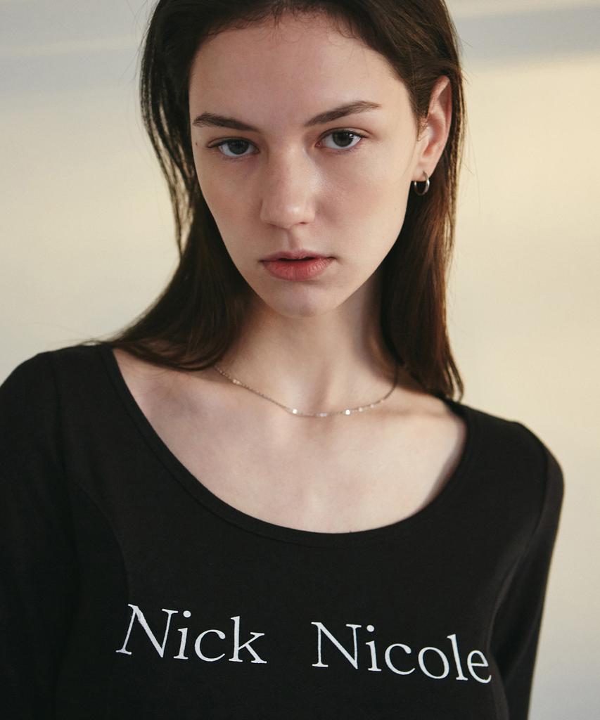 Nigaennikol Nicole Cutting Line Crop Tee_Black