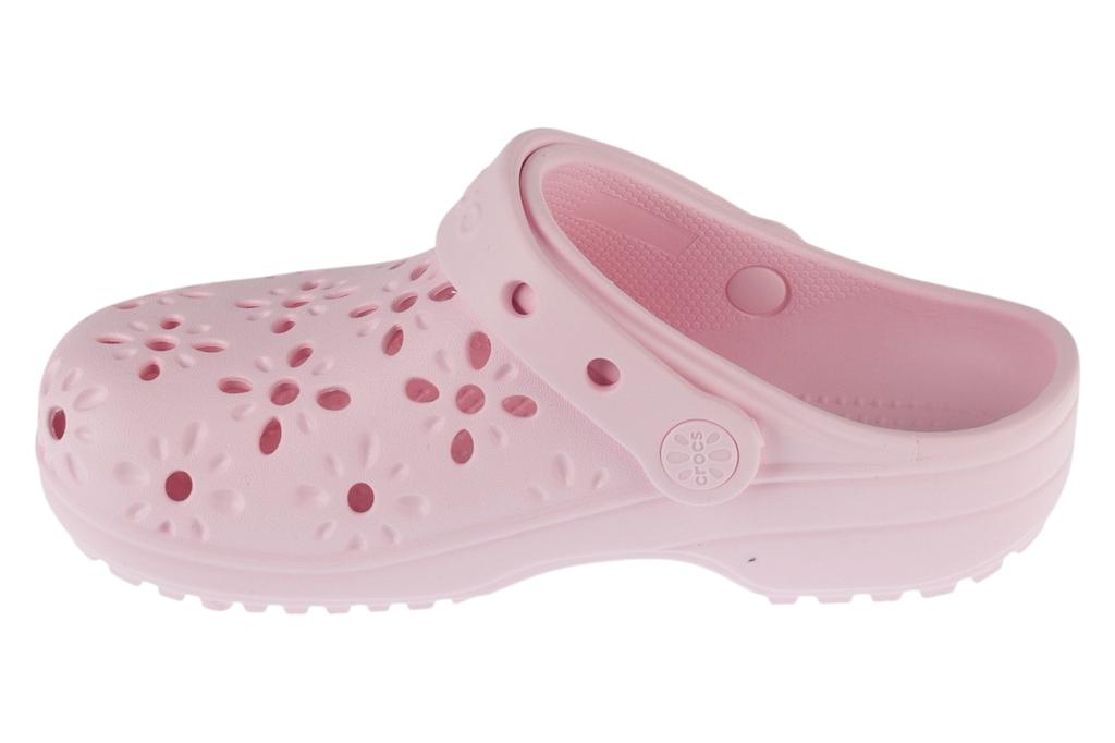 Crocs Classic Floral Cut Out Clog Kids , for Girl Pink Slides