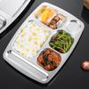 Drui'en 201 Stainless Steel 6-Compartment Lunch Tray