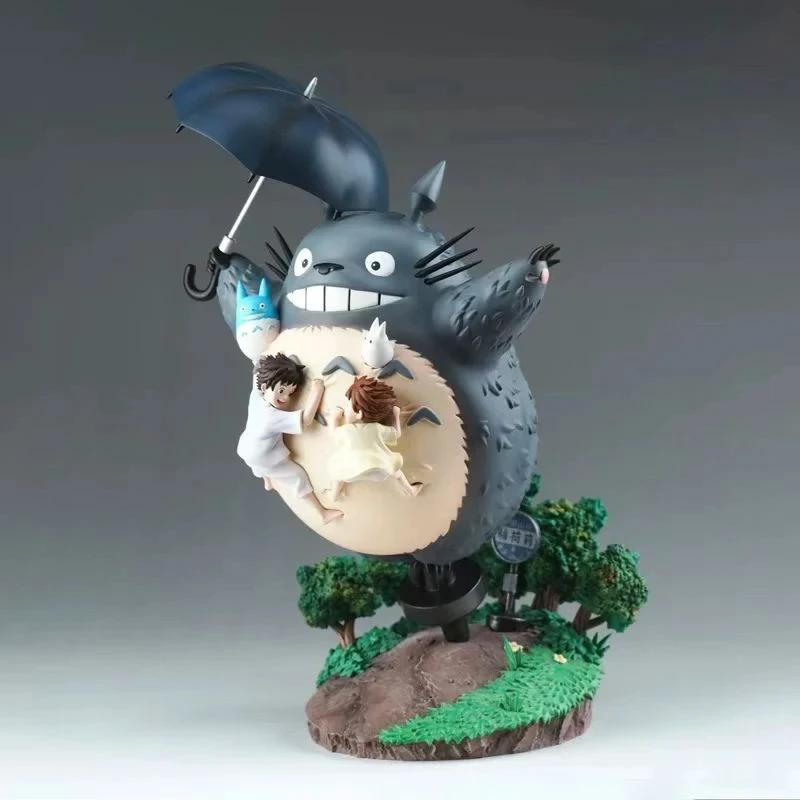 19cm Hayao Miyazaki Animel Periferi Totoro Skrivebordsornamenter Pvc Actionfigur Statue Modell Samling Dekorasjon Leker Gave