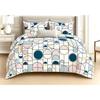 350TC Glace Cotton Wedding Comforter Set Double Bed King Size with 1 Bedsheet Flat and 2 Pillow Covers AC Duvet II 4 Pc