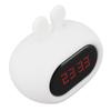 Cute Night Light Alarm Clock Kids Sleep Trainer Bunny Expression USB Rechargeable Colorful Silicone