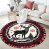 Christmas Reindeer Pattern Round rug,Carpet Rug for Living Room Bedroom Sofa Playroom Decor,Non-slip Floor Mat,Holiday Gifts and Birthday Gifts