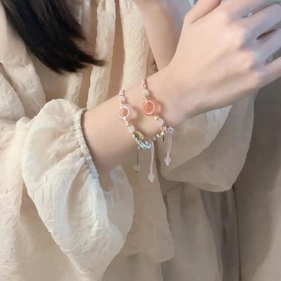 National Tyle Hand Rope Pk Peach Yaoyao Bracelet Afety Buckle Bracelet Couple Girlfriend