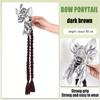 Ponytail Synthetic Wig Rose Feather Grip Female Twist Boxing Braid Feather Rose Grip Low Side Ponytail