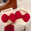 1/5Pcs Large Size Red Bowknot Hair Clips Women Sweet Duck Bill Bangs Hairpins Girl Cotton Filling Cute Children Fashion Headwear