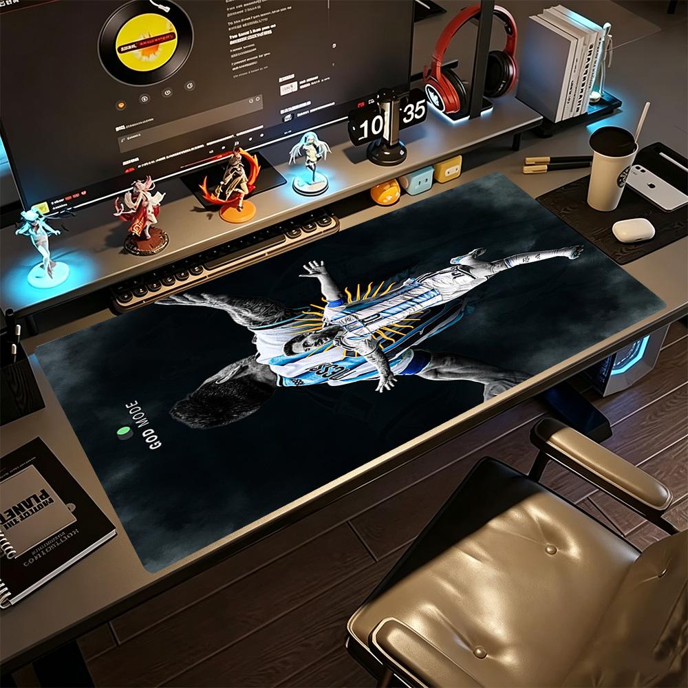 Football Messi Large Mouse Pad Office Mouse Mats HD Print Desk Pad Non-Slip Rubber Base Suitable for Office Gaming PC Laptop