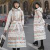 Women’s Slim Fit Chinese Ethnic Embroidered Down Jacket