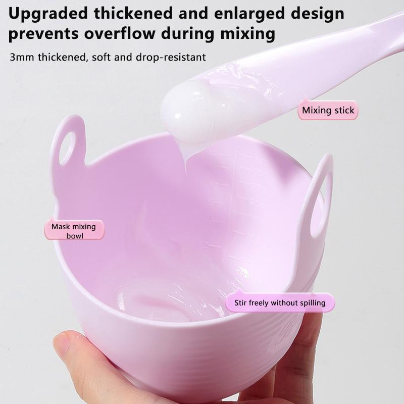 3/4Pcs Silicone Mask Brushes Bowl Measuring Cup Diy Powder Seaweed Mask Tools Handle Multi-Function Brush Face Mud Mixing Beauty