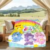 1PC Love Bears Flannel Blanket, Use for Birthday/Holiday Gift, Soft Blanket for Sofa/Bed/Camping/Office/Tourism Use,All Seasons