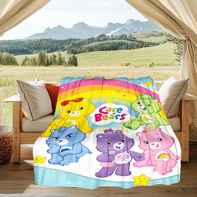 1PC Love Bears Flannel Blanket, Use for Birthday/Holiday Gift, Soft Blanket for Sofa/Bed/Camping/Office/Tourism Use,All Seasons