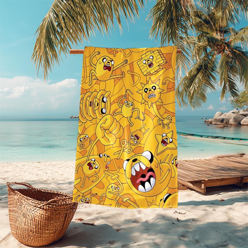 1Pc Adventure Time Characters Beach Towel Microfiber Beach Towel Thin Absorbent For Beach Swimming Yoga Bath Sports 0917150