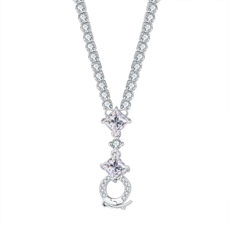 Jewelry Copper Bottom Platinum Plated Bubble Wild Chain Button Head Removable 45 + 5Cm