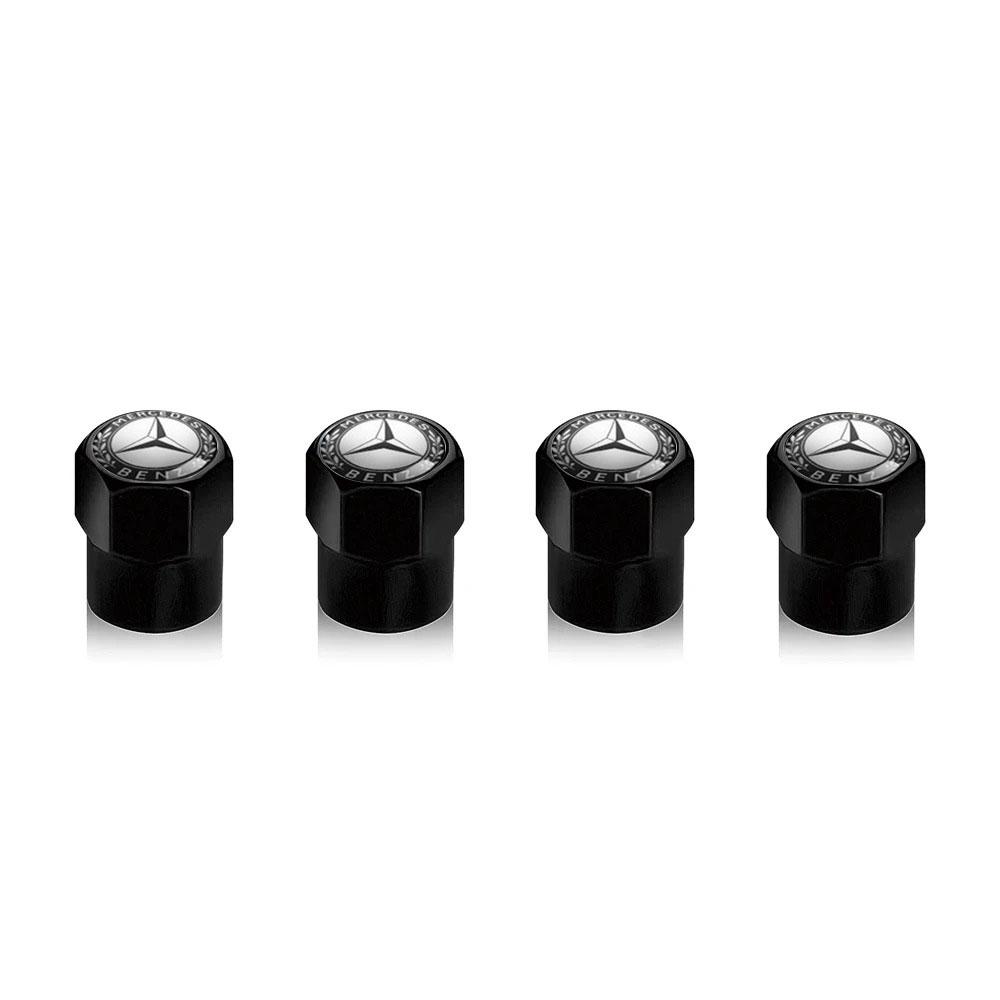 4Pcs Car Wheel Tire Valve Caps Air Stem Covers For Mercedes Benz AMG A B C E S G Class CLA W117 C117 GLA CLK SLK CLA GLK GLE GLS