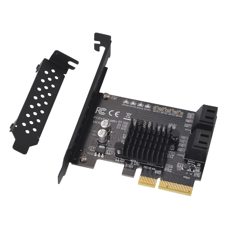 

Marvell 88SE9230 Chip SATA/PCIE Raid Controller SATA PCIE SATA Raid Card PCI-E SATA Raid PCI Express 4X with Low Profile Bracket чорний