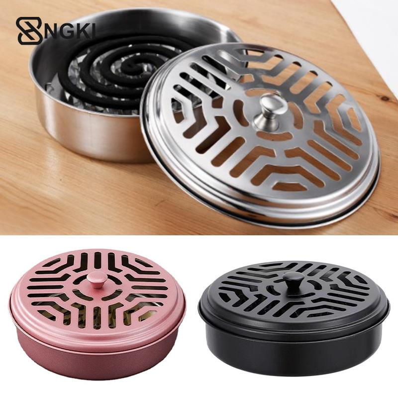 Mosquitoes Coil Holder Tray Frame Stainless Steel Round Rack Plate For Spirals Incense Insect Repellent