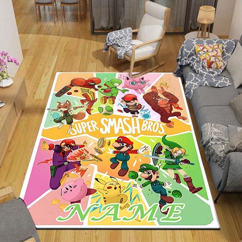 Custom 1Pc Super Smash Bros Party Rug Office Carpet Indoor Outdoor Entrance Doormat Nonslip Soft And Comfortable Living Room D2915199