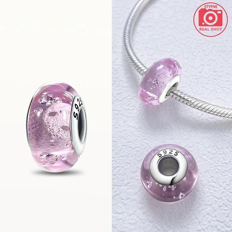 Coppereffervescence Murano Glass Original Colored Beads Fit Original Charm Bracelet Fine Jewelry Diy Giftsfor Women