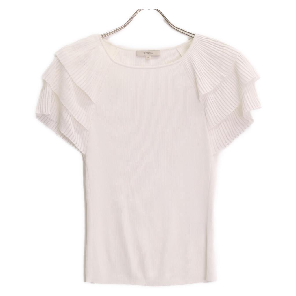 EPOCA M5N18-346-01 24th year tiered sleeve knit pullover tops 40 IvoryUsed