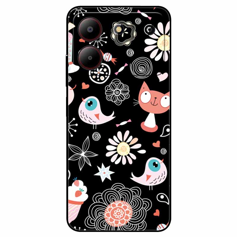 For ZTE Blade A54 4G Case Shockproof TPU Soft Silicone Phone Covers for ZTE Blade A 54 Funda Painted on for BladeA54 Luxury Capa