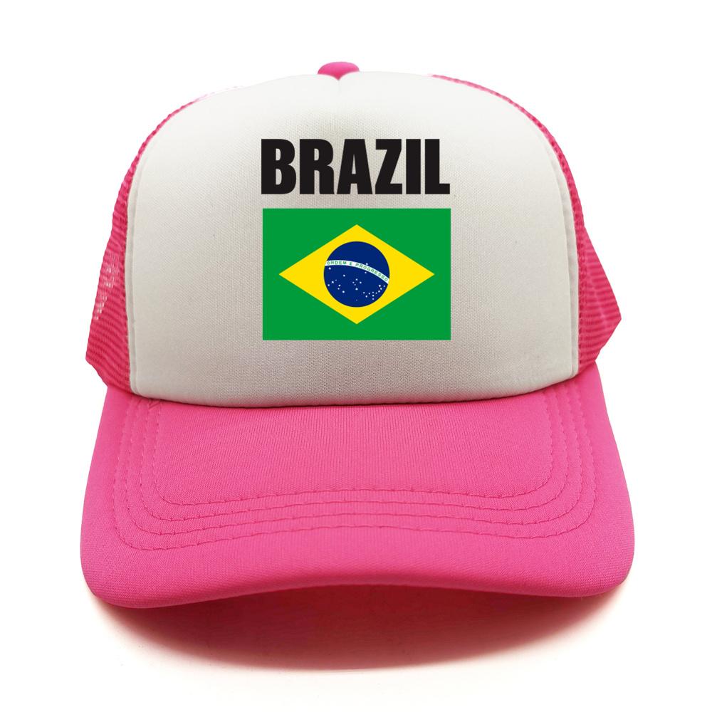 Brazil Flag Trucker Hat Adult Adjustable Mesh Net Country Fans Baseball Cap Unisex Women Hip Hop Dad Gift Hat