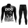 RCC POC  Cycling Team Men's Cycling Jersey Long Sleeve Set MTB Bike Clothing Tenue Velo Homme Bicycle Wear