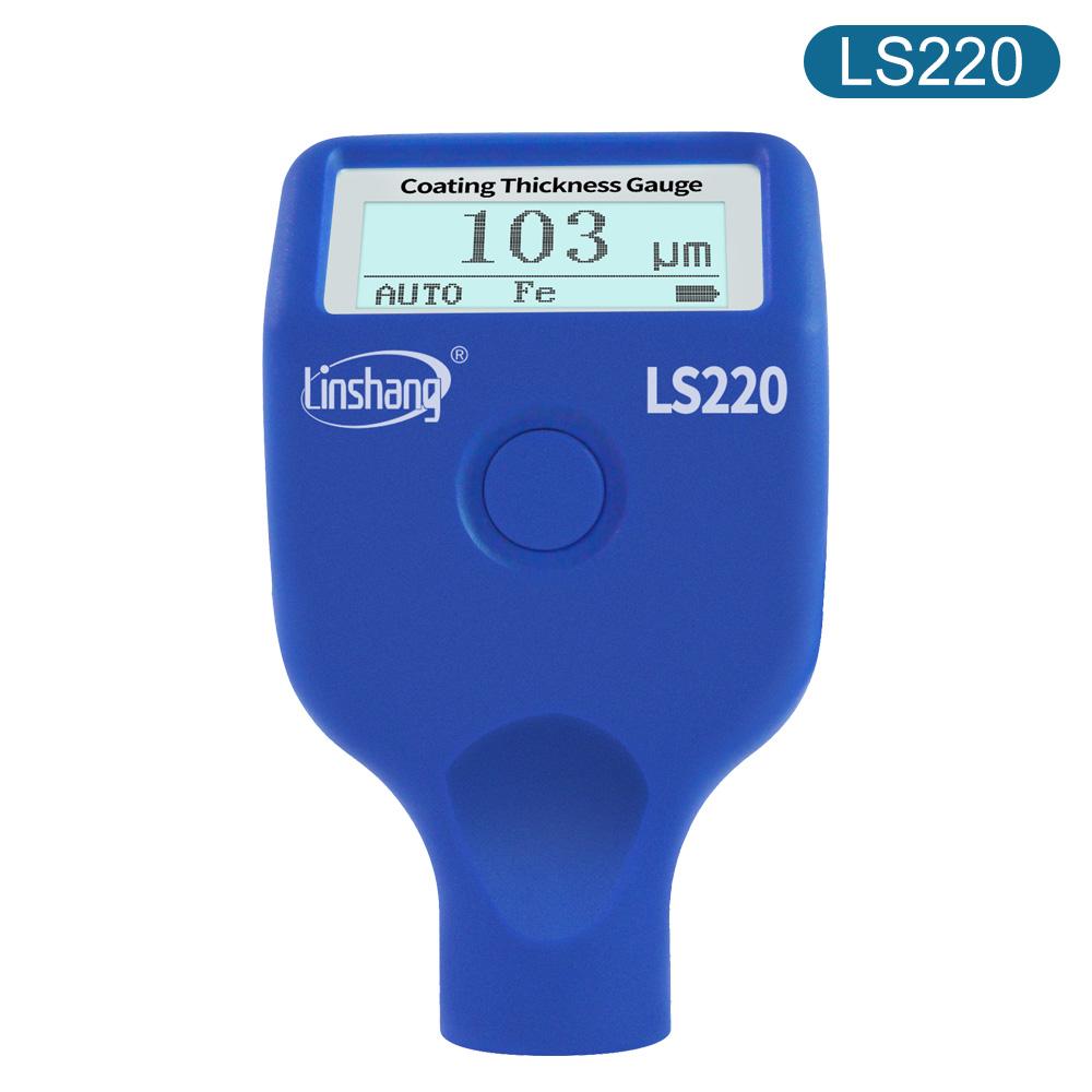 Linshang LS220 Automotive Car Paint Meter Electroplate Metal Coating Thickness Gauge for Automobile Painting 0-2000um Fe & NFe LS220 Standard