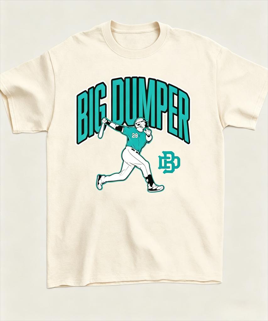 Cal Raleigh Big Dumper Tshirt Seattle Mariners Baseball Graphic Tee Unisex WOMEN Casual Cotton Short Sleeve Tops