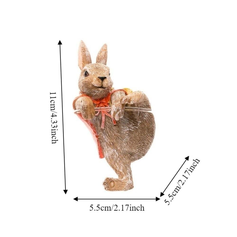Adorable Rabbit Flower Pot Hanger Resin Bunny Statue Climbing Bunny Figurine  Lawn Patio