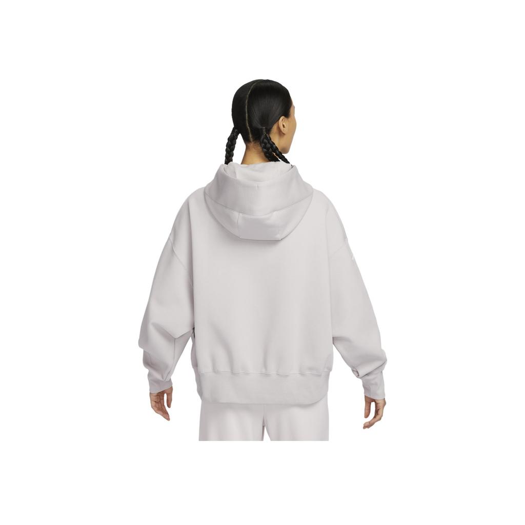 Nike Solid Color Casual Loose Hooded Pullover Long Sleeve Sweatshirt Women sweatshirt Gray HF5039-012